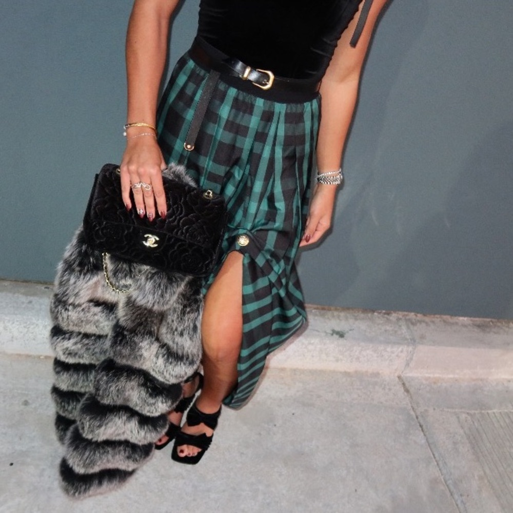 Anthropology lookalike custom Green buffalo plaid skirt small/xs